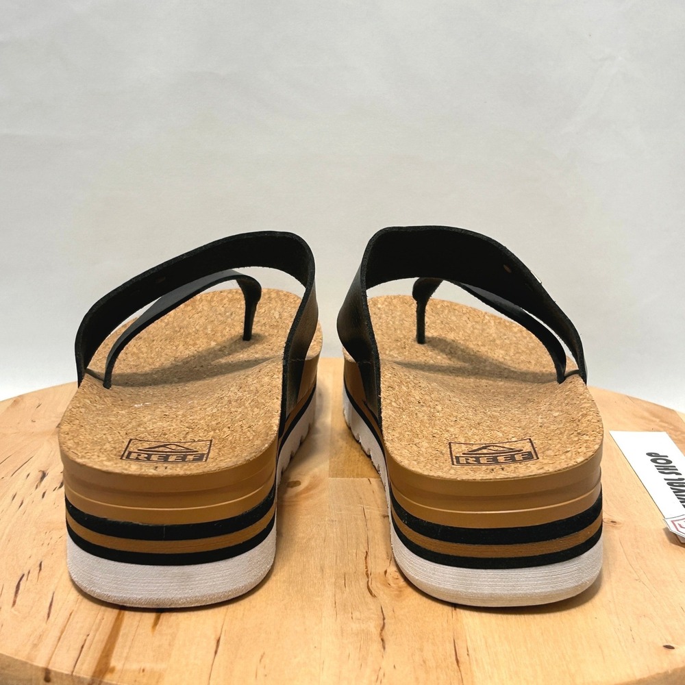 Reef Cushion Sol Hi Womens Black Open Toe Slip On Sandal NWOT - Size 11 - Picture 7 of 9